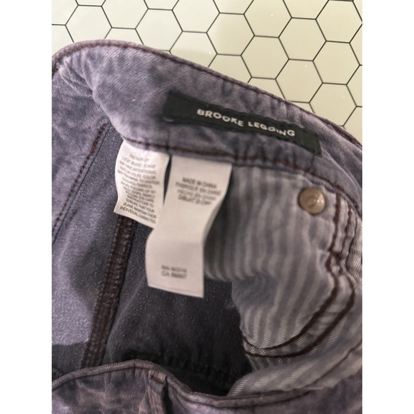 LUCKY‎ BRAND WOMENS PANTS SIZE 6/28 BROOKE LEGGING PURPLE MID RISE VELVET - Picture 5 of 11